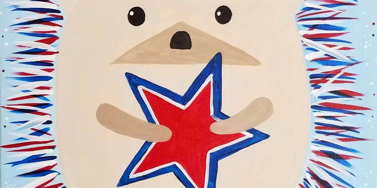 Patriotic Hedgehog - Paint and Sip by Classpop!™, 28 June | Event in Elk Grove | AllEvents