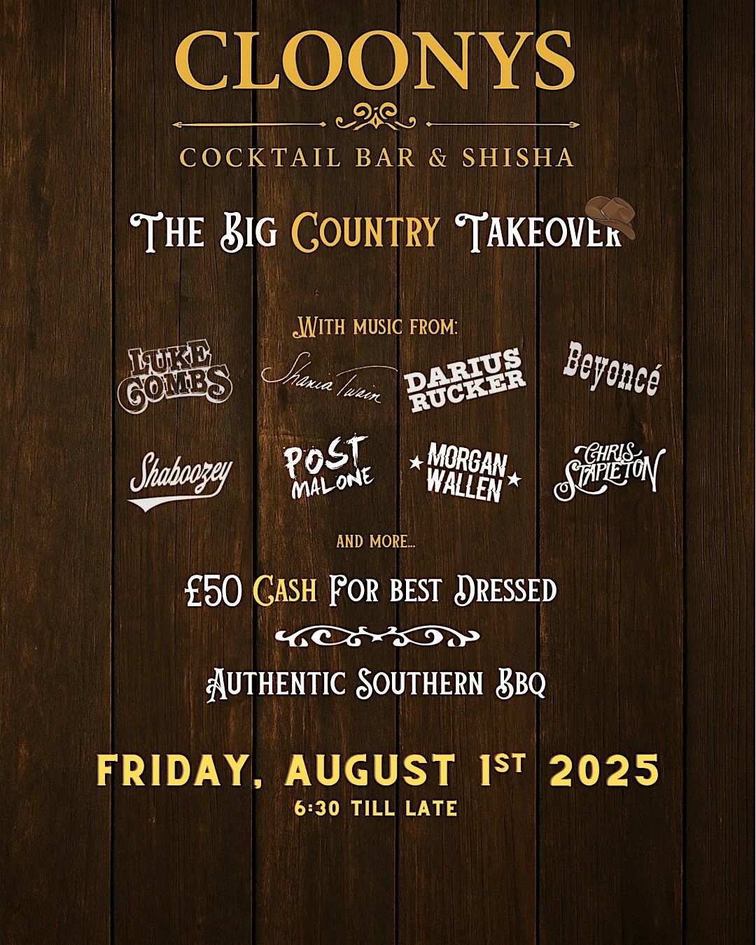 Cloonys Bar Country Takeover, 1 August | Event in Reigate | AllEvents
