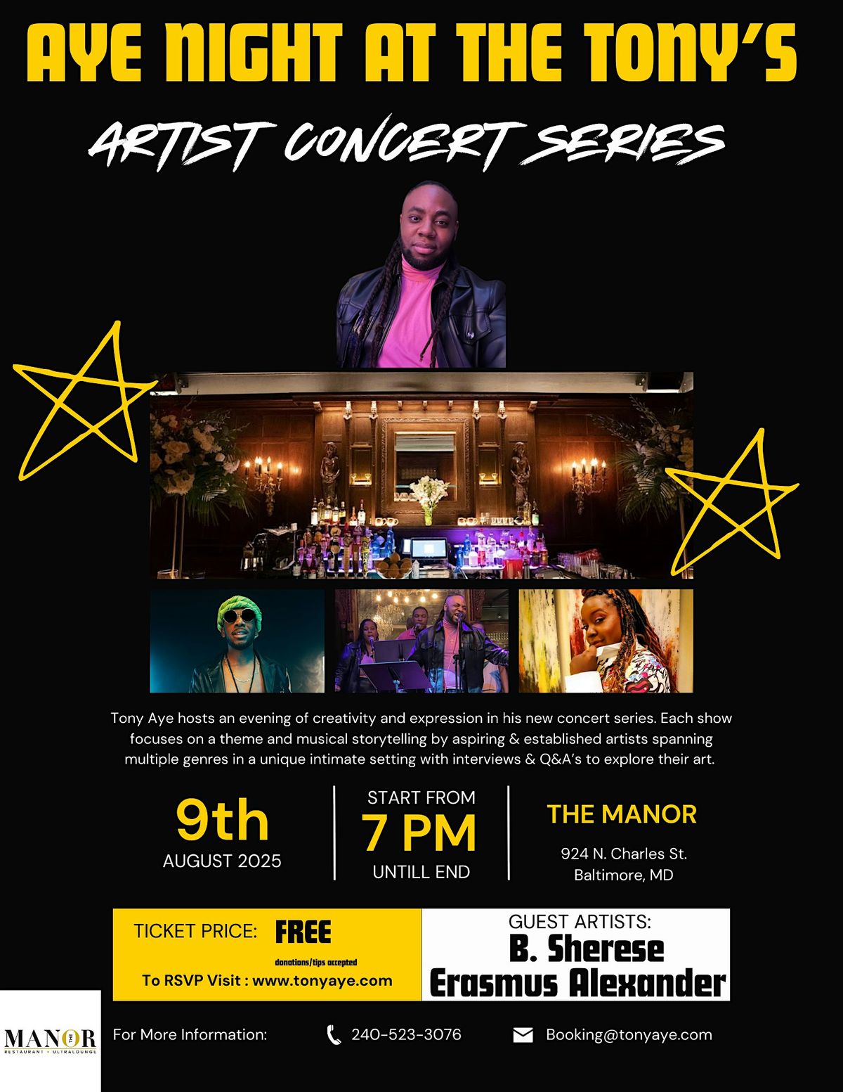 AYE Night At The Tony's, 9 August | Event in Baltimore | AllEvents