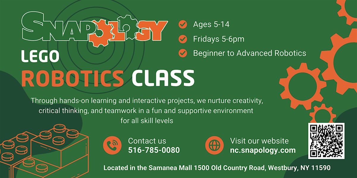 LEGO® Robotics Class! Build, Code, and Create with Snapology | Event in Westbury | AllEvents