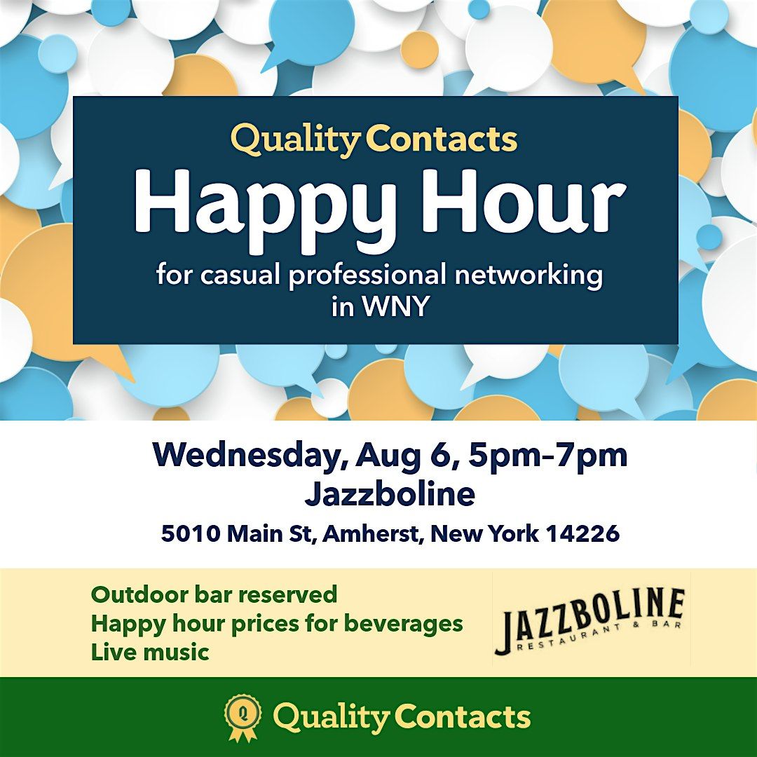 Happy Hour - Casual Professional Business Networking - Quality Contacts, 6 August | Event in Amherst | AllEvents