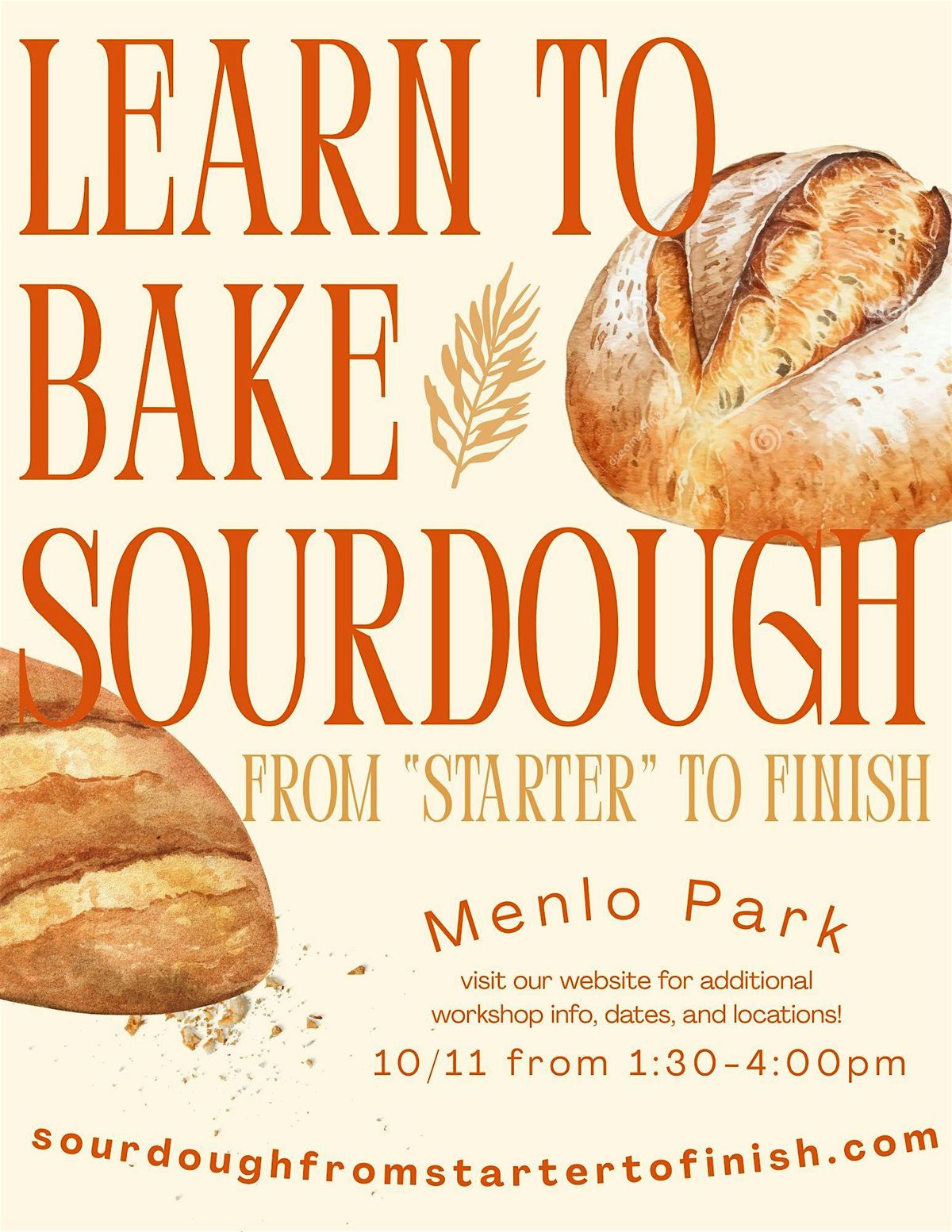 Sourdough Baking Workshop - Menlo Park, 11 October | Event in Menlo Park | AllEvents