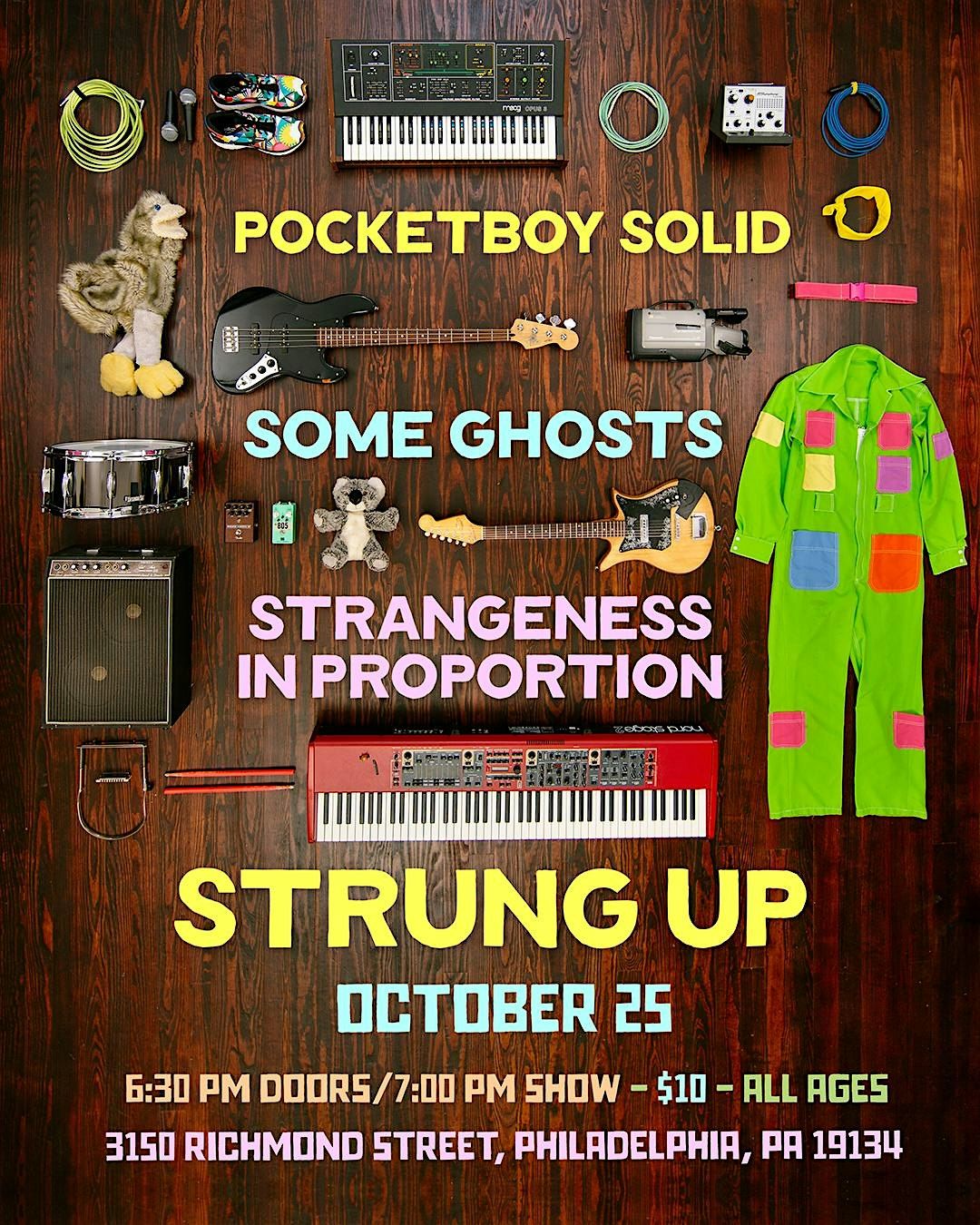 Pocketboy Solid, Some Ghosts, Strangeness In Proportion Live at Strung Up!, 25 October | Event in Philadelphia