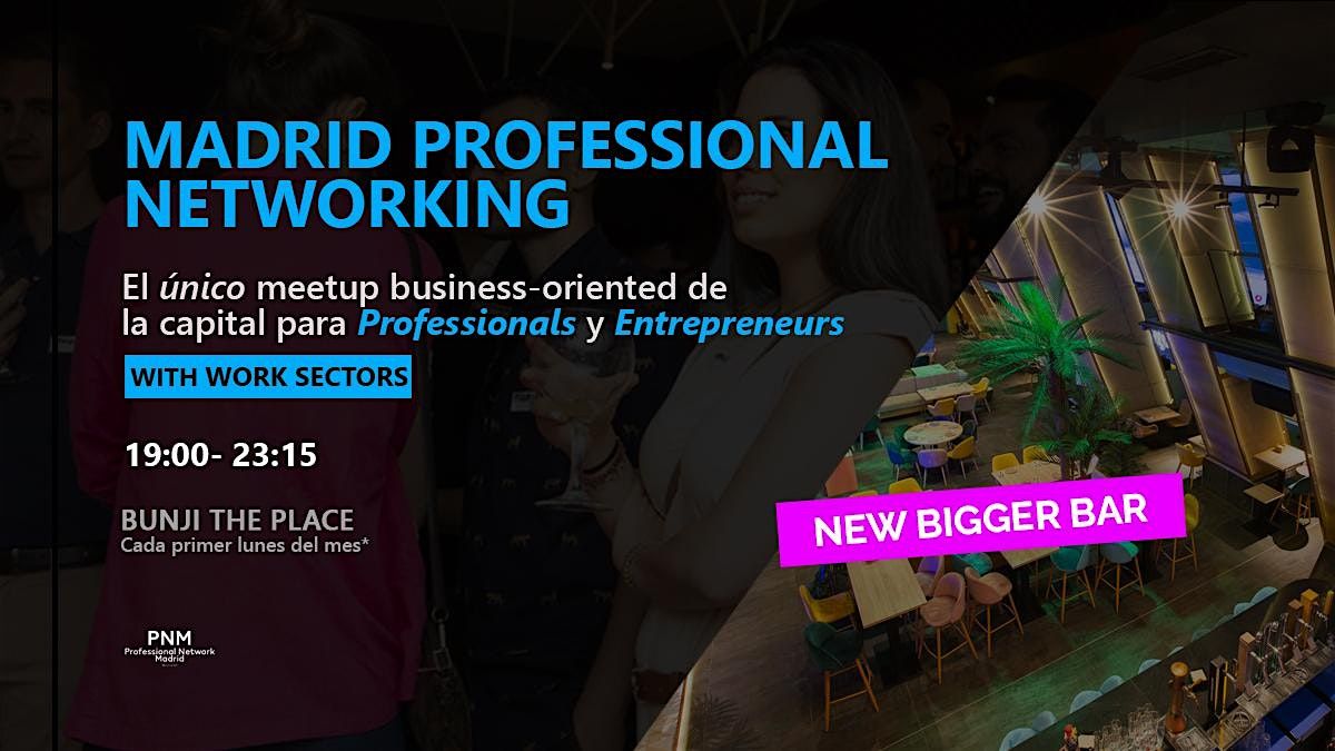 Professional Networking& Drinks | PNM December[NEW BIGGER Bar], 1 December | Event in Madrid | AllEvents
