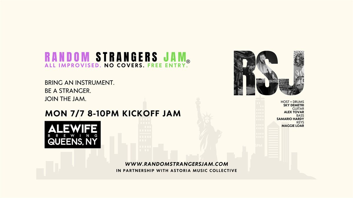 Random Strangers Jam - Free NYC Jam Session - 7/7 8-10p @ Alewife Brewing, 7 July | Event in Queens | AllEvents