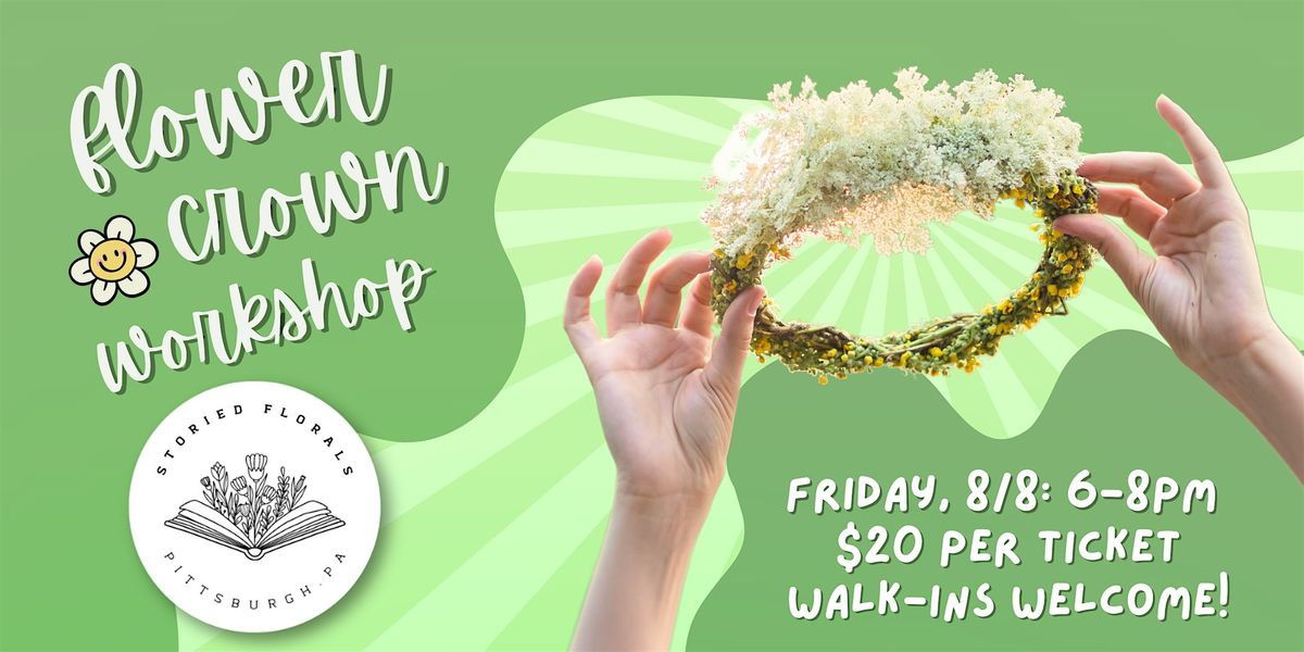 Flower Crown Workshop with Storied Florals, 8 August | Event in Carnegie | AllEvents