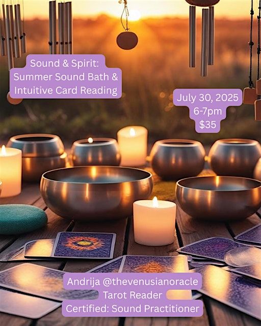 Sound & Spirit: Summer Sound Bath & Intuitive Card Reading, 30 July | Event in Bethpage | AllEvents