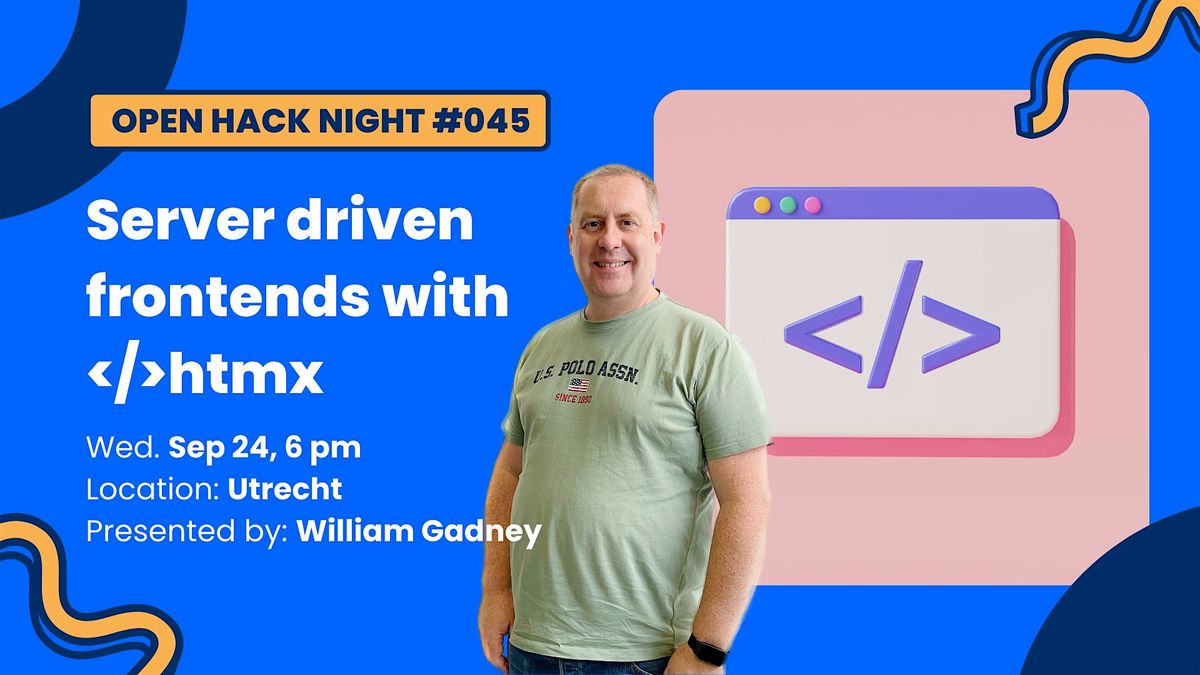Server-Driven Frontends with HTMX, 24 September | Event in Utrecht | AllEvents