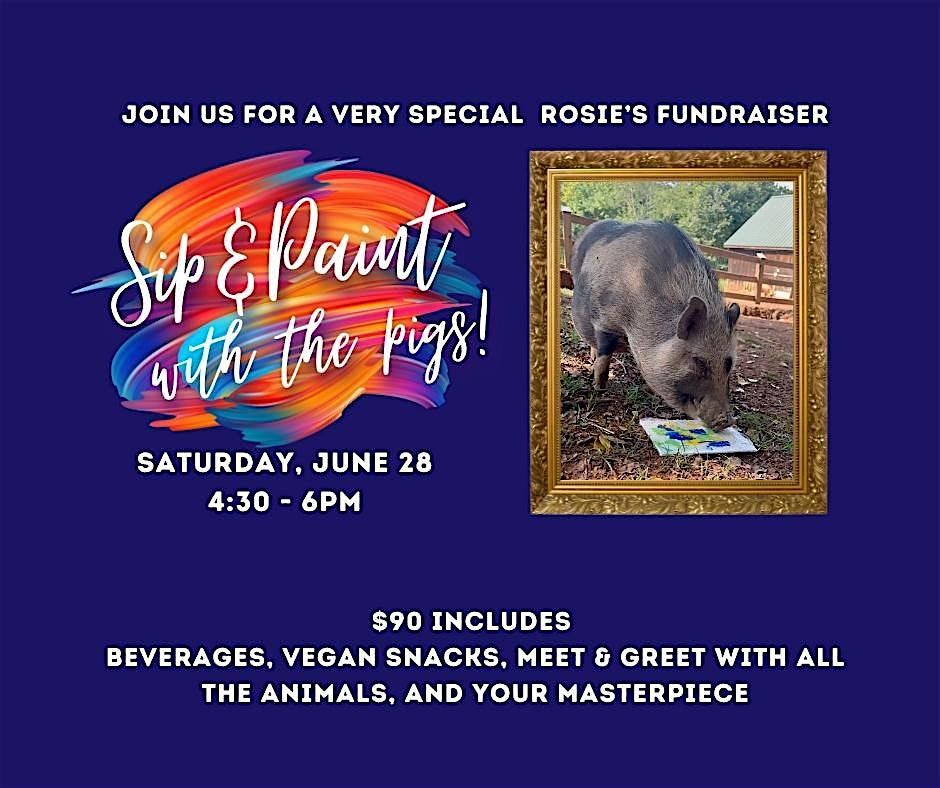 Sip & Paint with the Pigs Fundraiser, 28 June | Event in Potomac | AllEvents