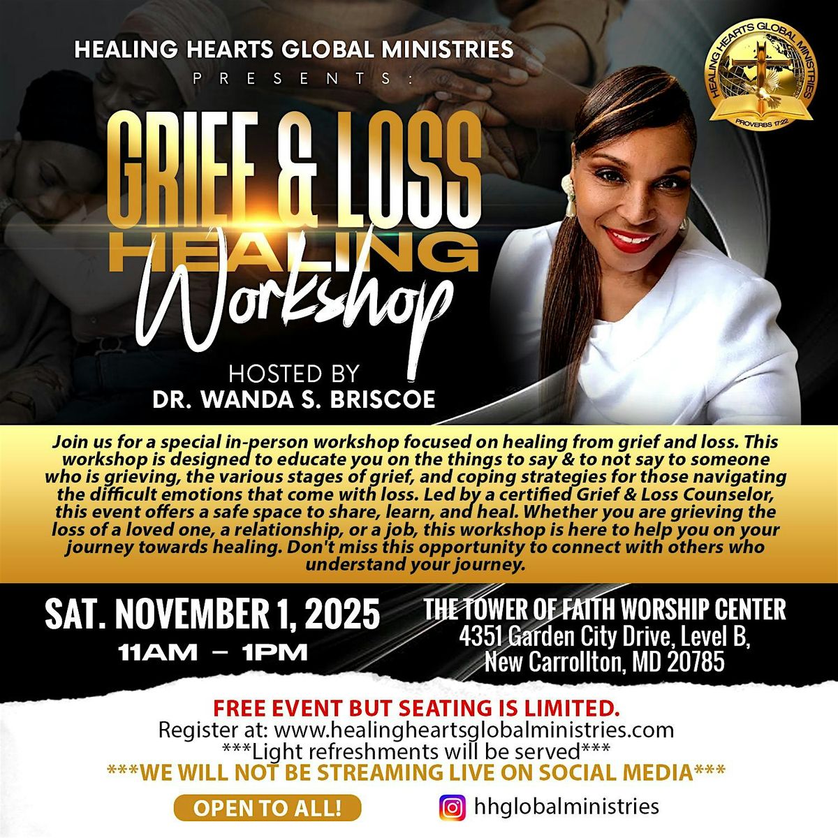 Grief & Loss Healing Workshop, 1 November | Event in Hyattsville | AllEvents