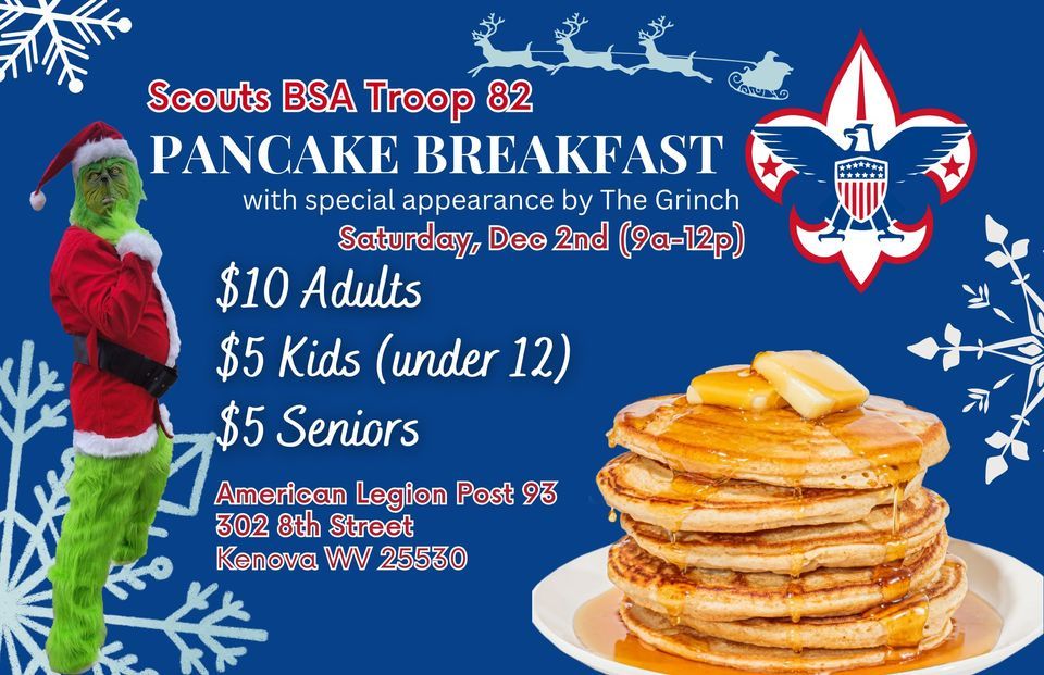 Pancake Breakfast w/ The Grinch, Kenova Post 93 American Legion