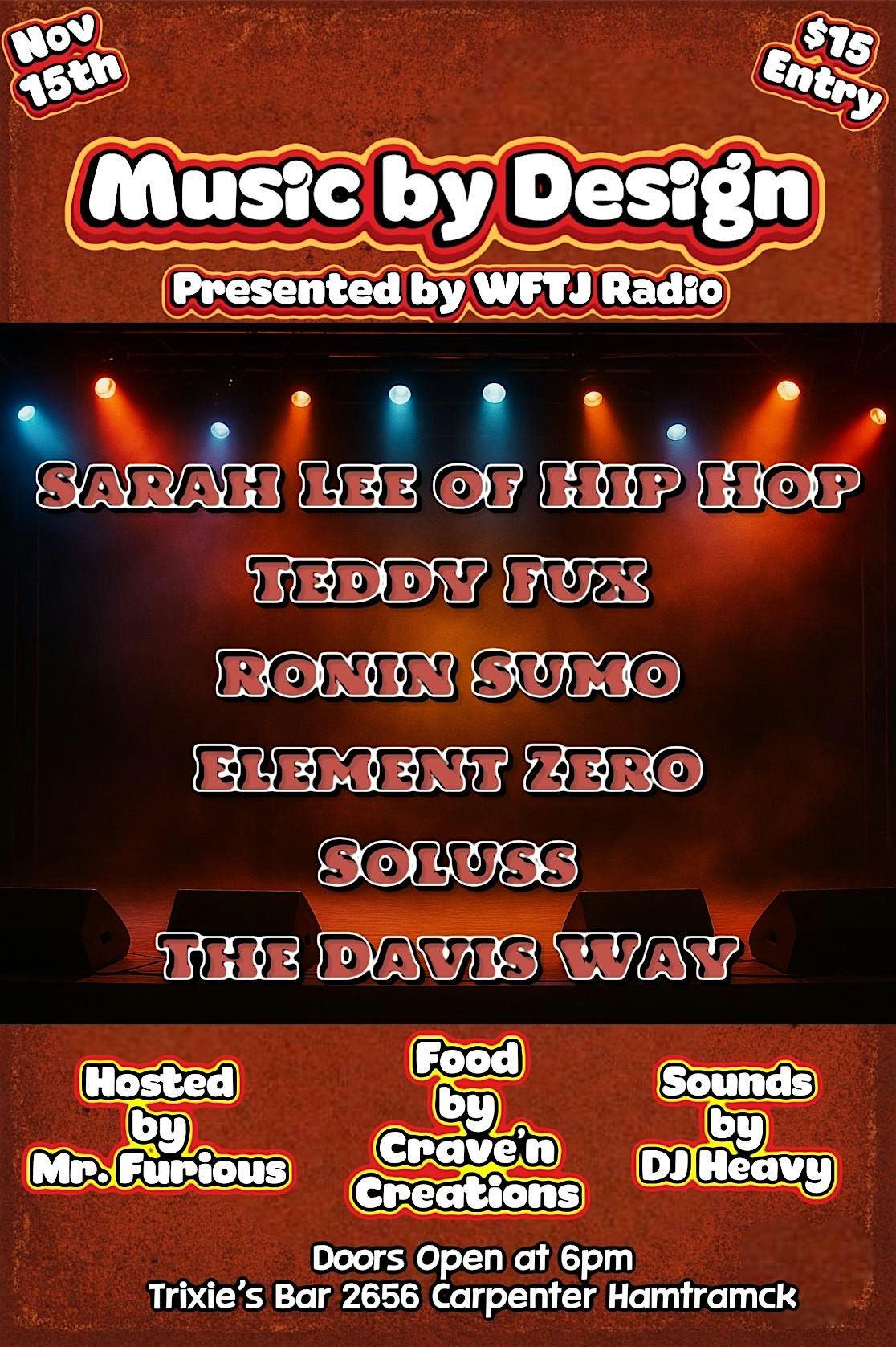 Music by Design-Presented by WFTJ Radio, 15 November | Event in Hamtramck | AllEvents