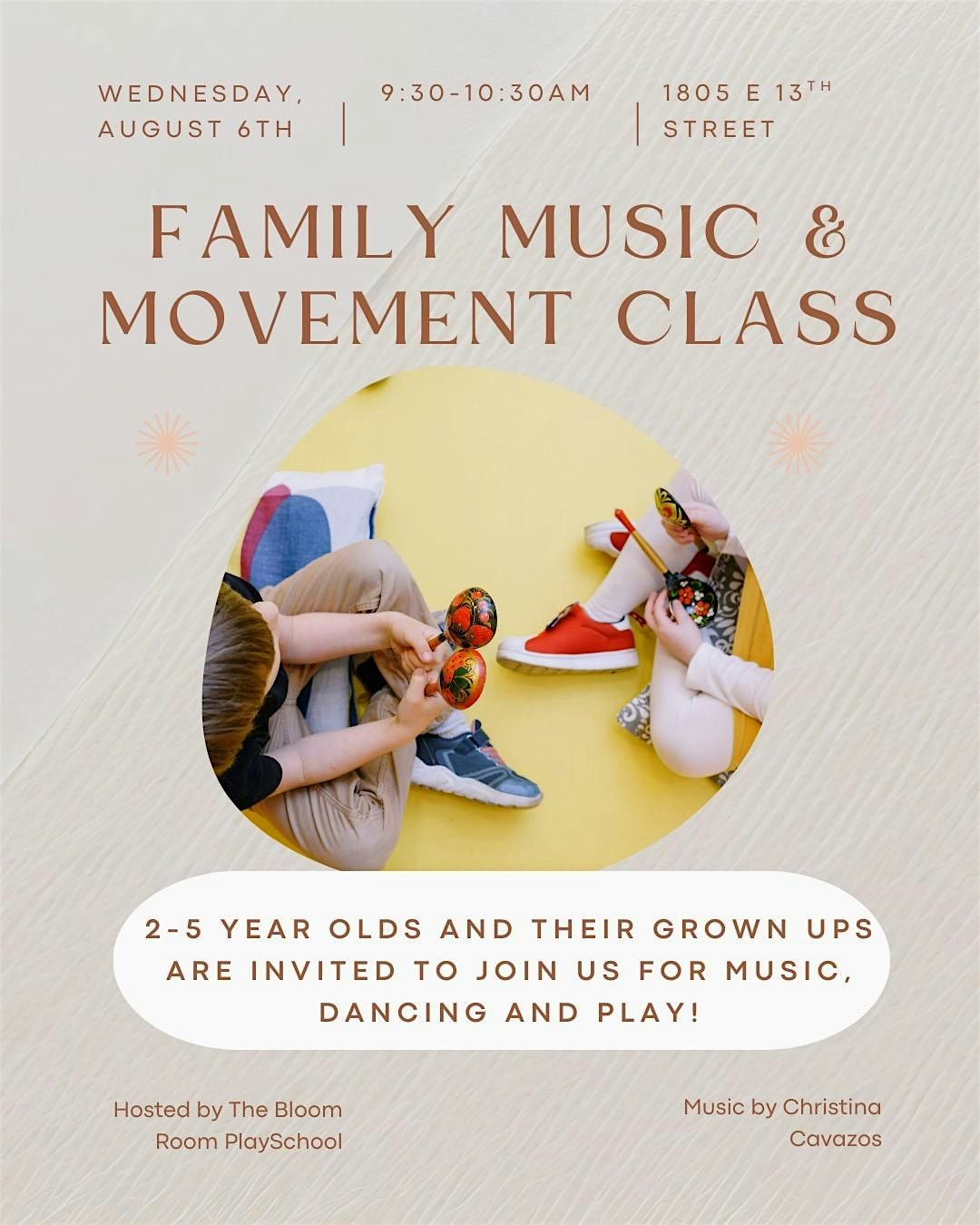Family Music & Movement Class - Ages 2-5, 6 August | Event in Austin | AllEvents