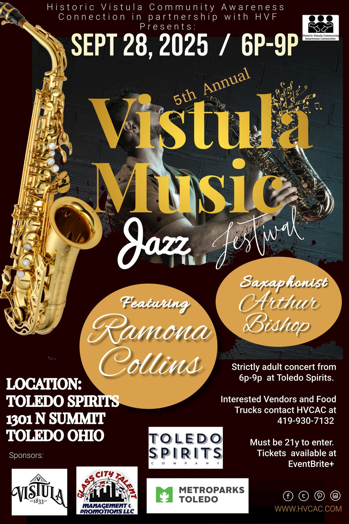 5th Annual Vistula Music Jazz Festival, 28 September | Event in Toledo | AllEvents