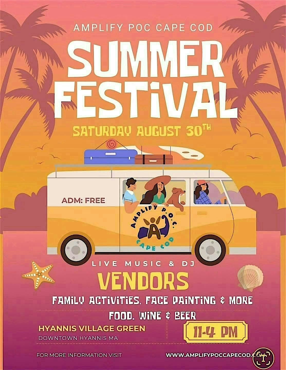 Amplify POC Summer Festival, 30 August | Event in Barnstable | AllEvents