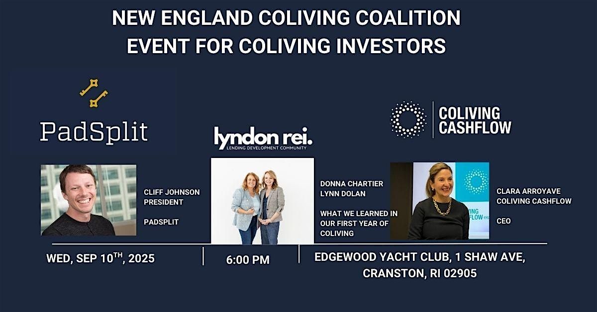 Coliving in Rhode Island Event for Coliving Investors, Agents and Operators, 10 September | Event in Cranston