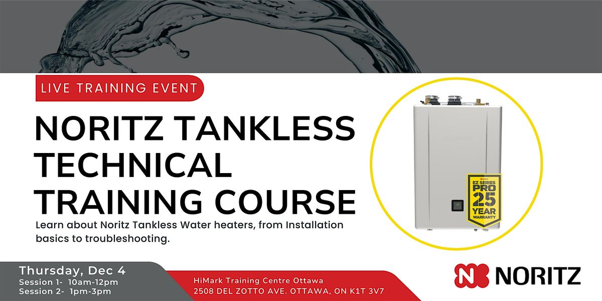 Noritz Technical Training (Session 1), 4 December | Event in Ottawa | AllEvents