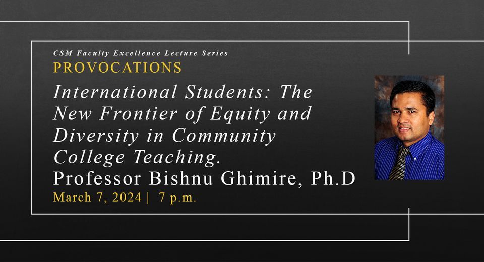 Provocations Faculty Excellence Speaker Series, 8730 Mitchell Road, La Plata, MD, United States