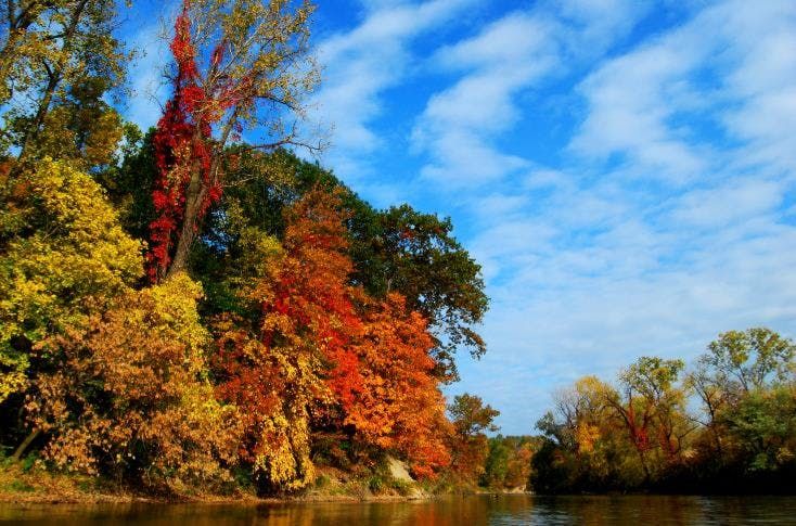 Nature Walk On The Greenway Fall At Mayland Learning Center At