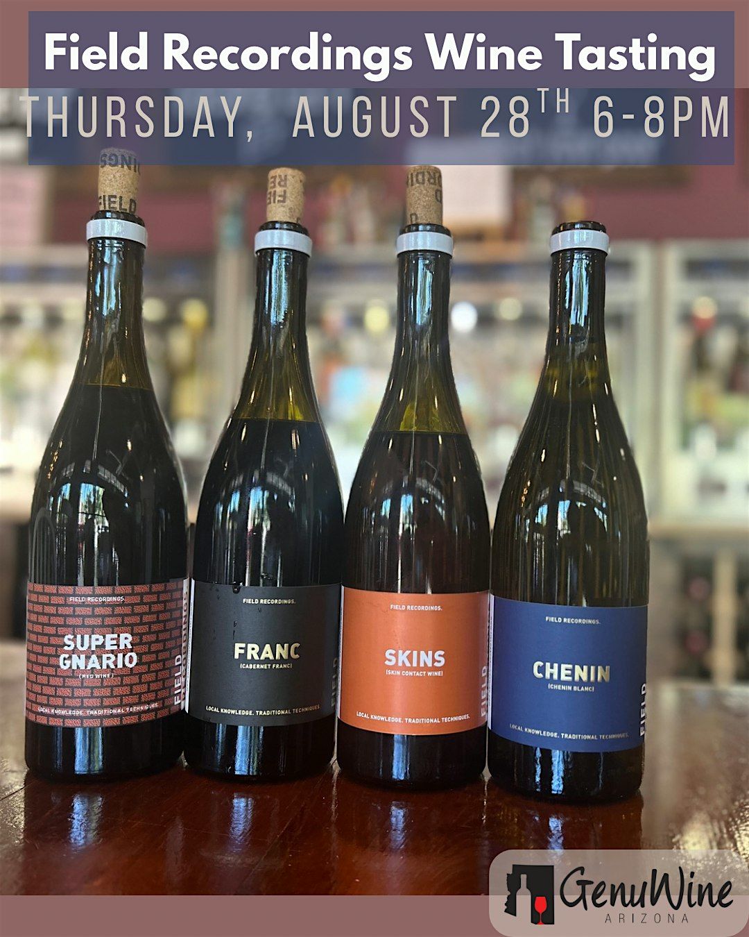 Field Recordings Wine Tasting, 28 August | Event in Phoenix | AllEvents