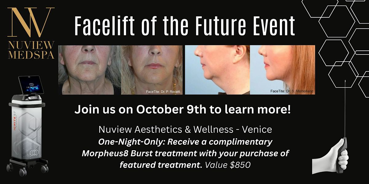 Facelift of the Future Event, 9 October | Event in Venice | AllEvents