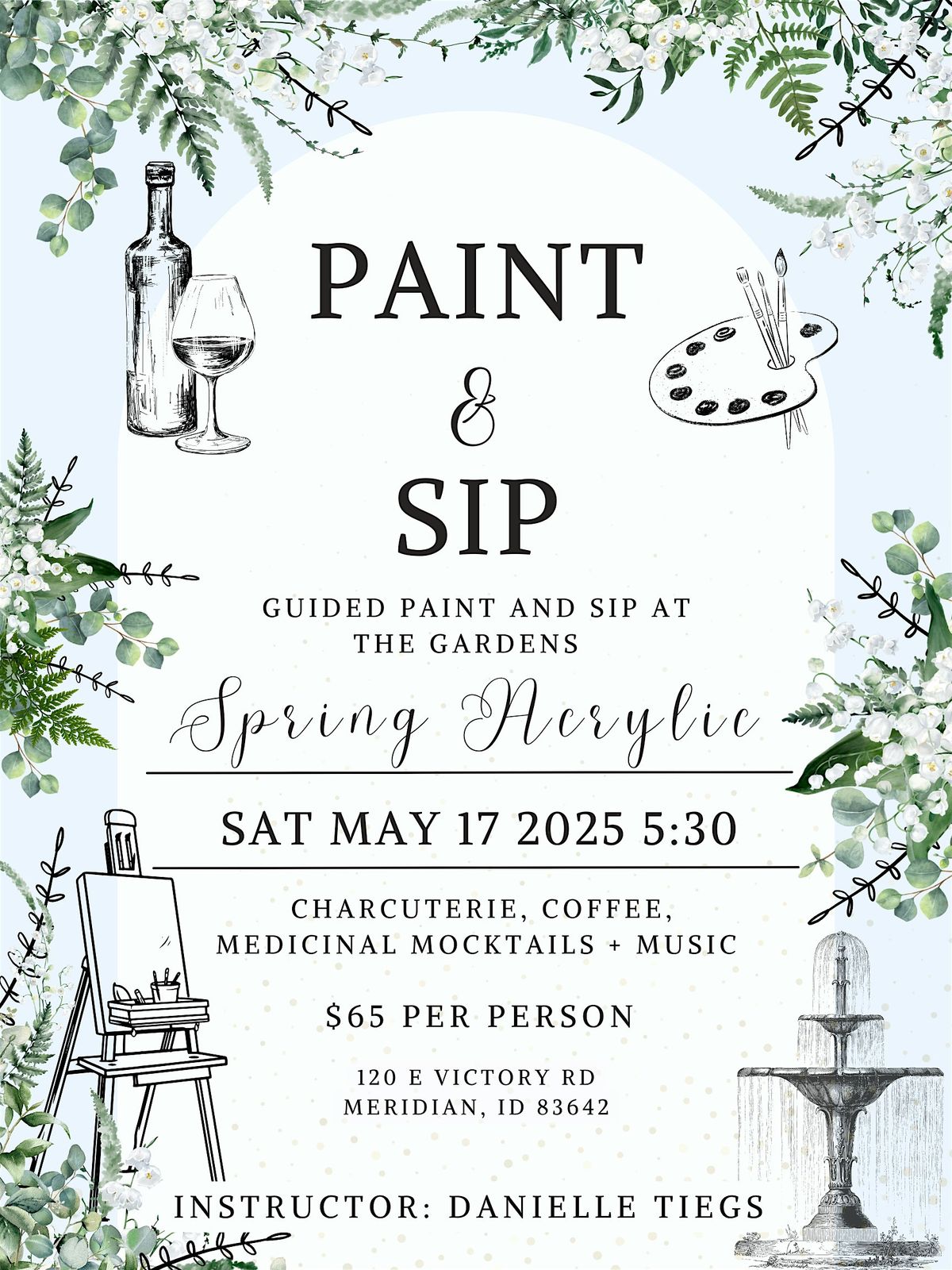 May Paint and Sip, 17 May | Event in Meridian | AllEvents