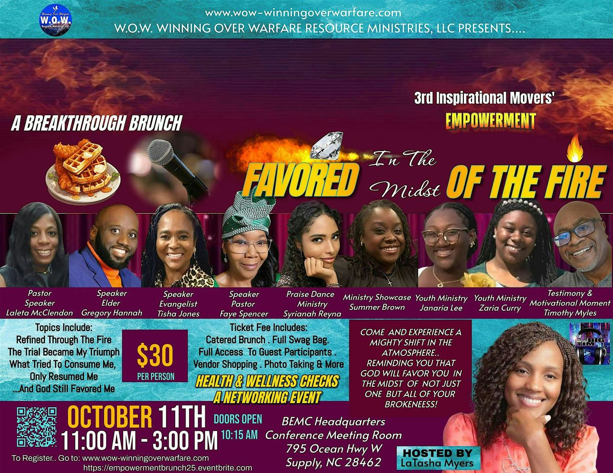 3rd Inspirational Movers' Empowerment ~ "Favored In The Midst Of The Fire", 11 October | AllEvents