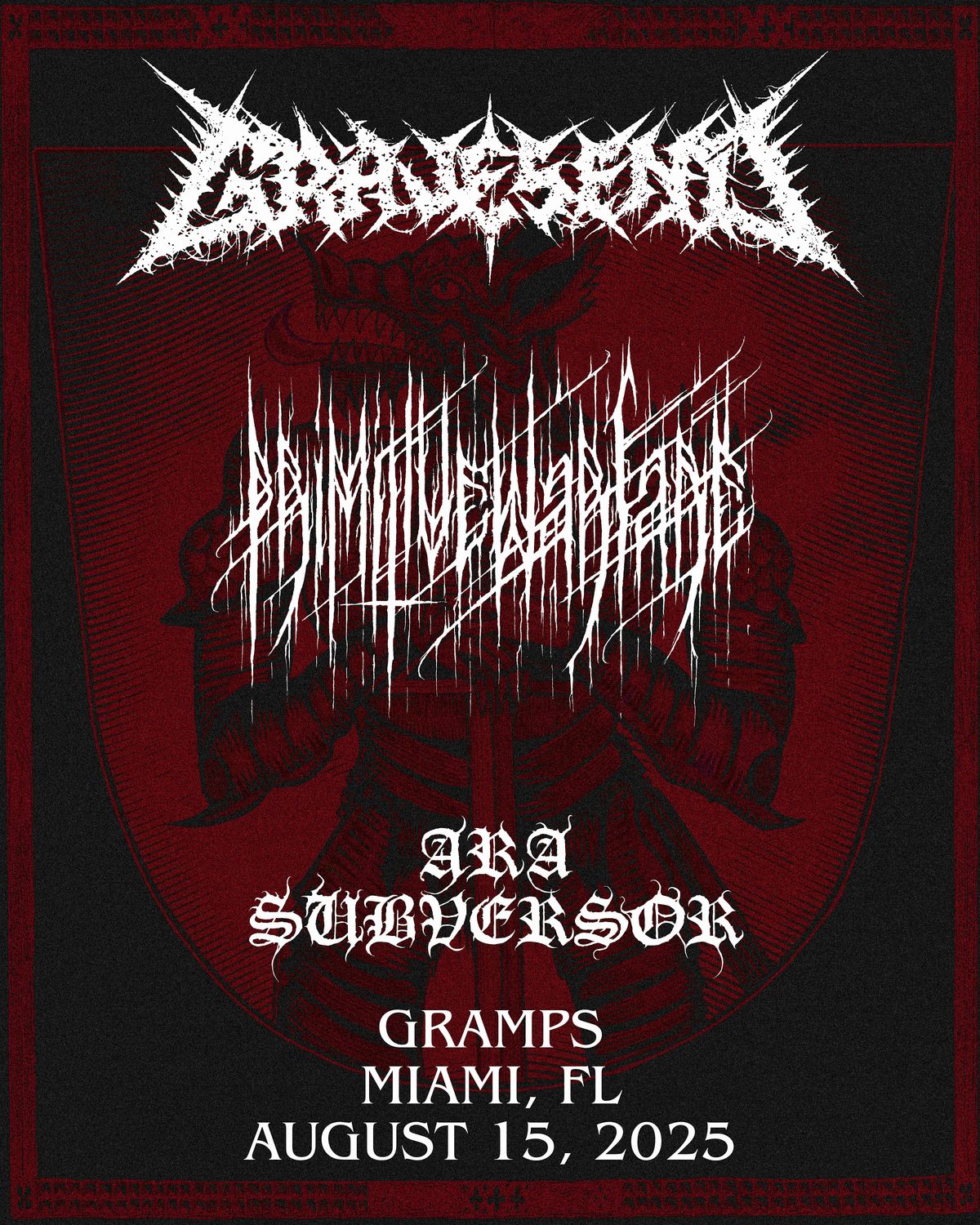 Gravesend, Primitive Warfare, Ara Subversor, 15 August | Event in Miami | AllEvents