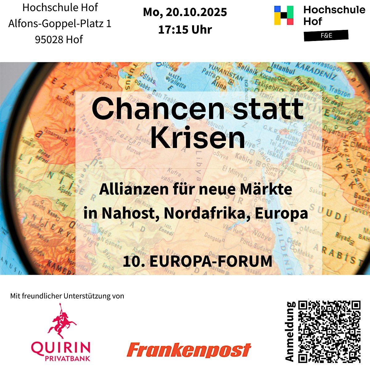 Chancen statt Krisen: Allianzen für gemeinsame Märkte in Nahost, Nordafrika, 20 October | Event in Hof | AllEvents