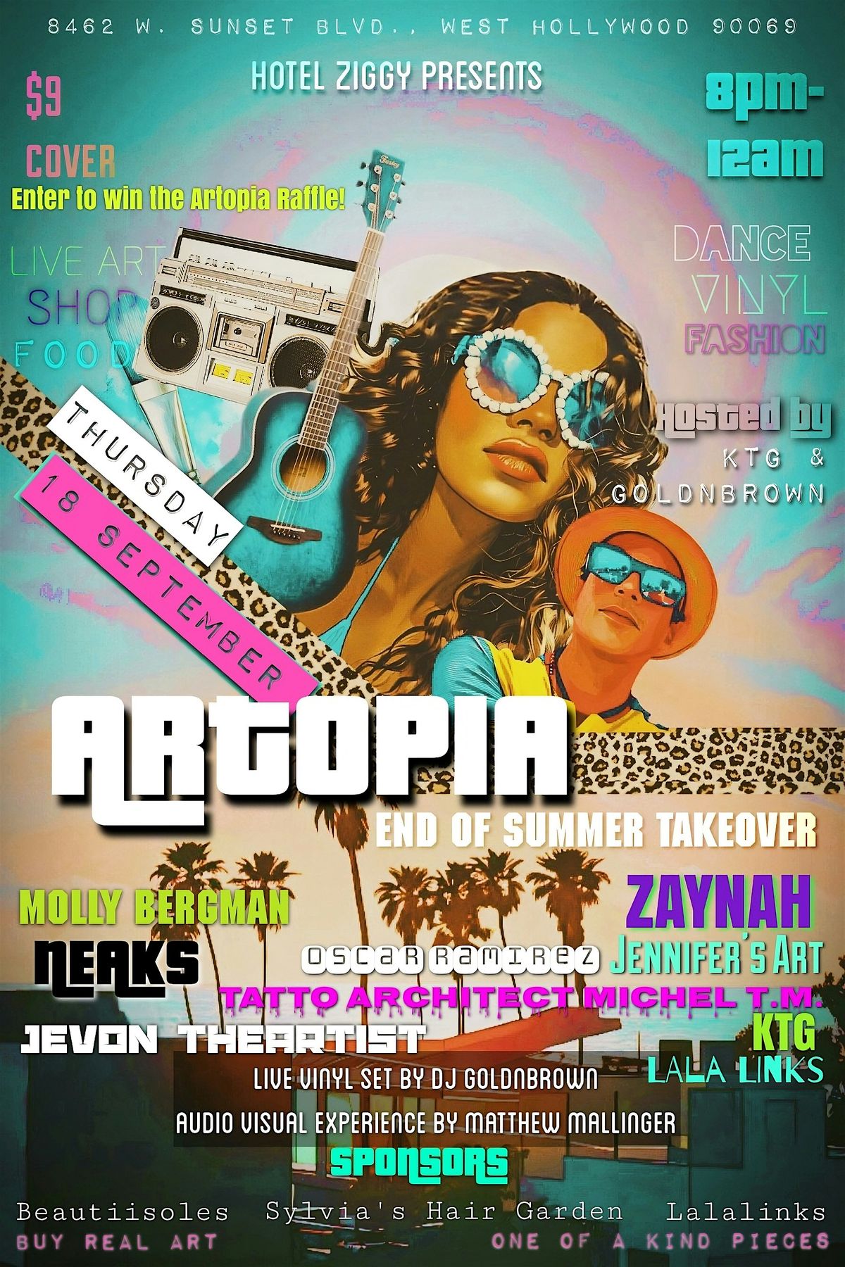 ARTOPIA, End of Summer Takeover, 18 September | Event in West Hollywood | AllEvents