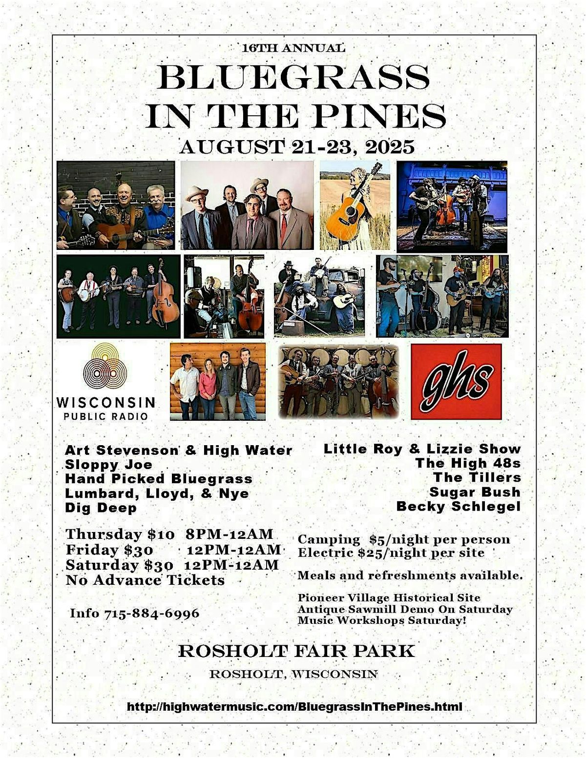 16th Annual Bluegrass In The Pines Festival, 21 August | Event in Rosholt | AllEvents