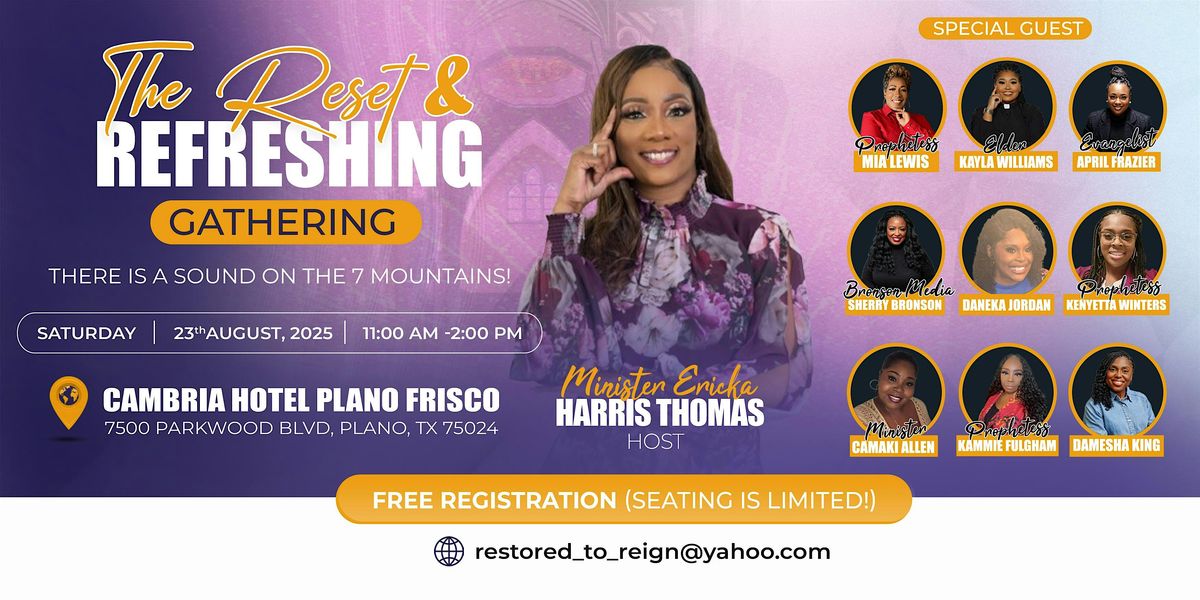 The Reset and Refreshing Prayer Gathering "There is a Sound", 23 August | Event in Plano | AllEvents