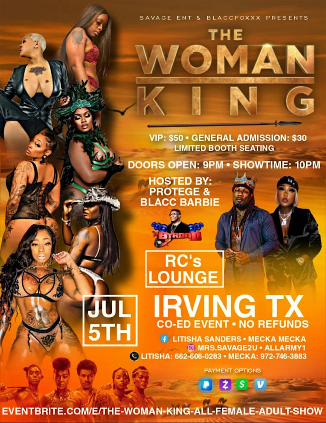 The Woman King ALL FEMALE ADULT SHOW, 5 July | Event in Irving | AllEvents