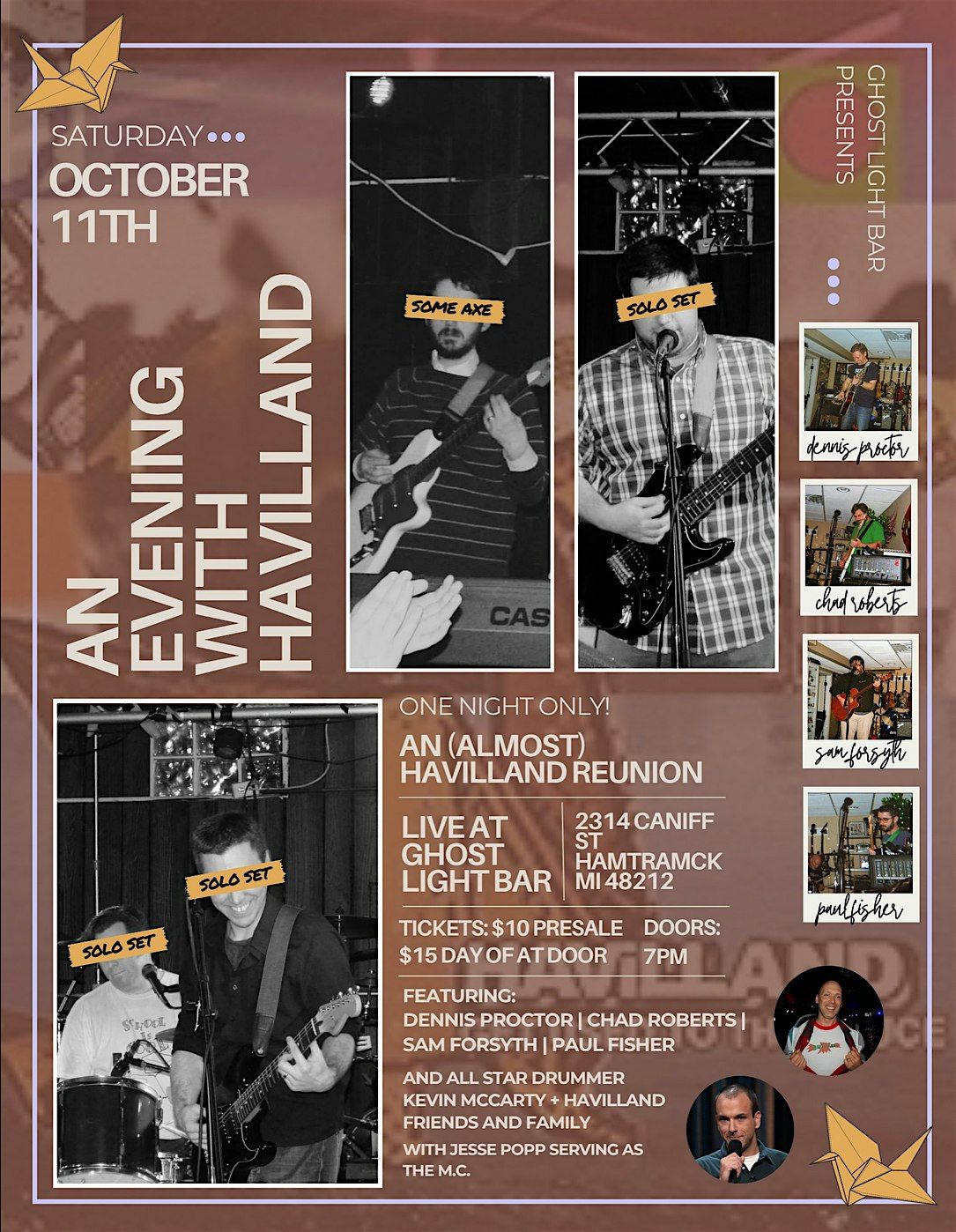 An Evening with Havilland, Detroit’s Only Undiscovered Rock Supergroup, 11 October | Event in Hamtramck