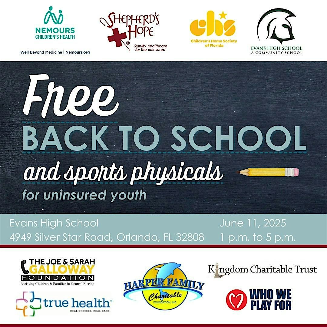 Shepherd's Hope Back to School Physicals - Evans High School | Event in Orlando | AllEvents