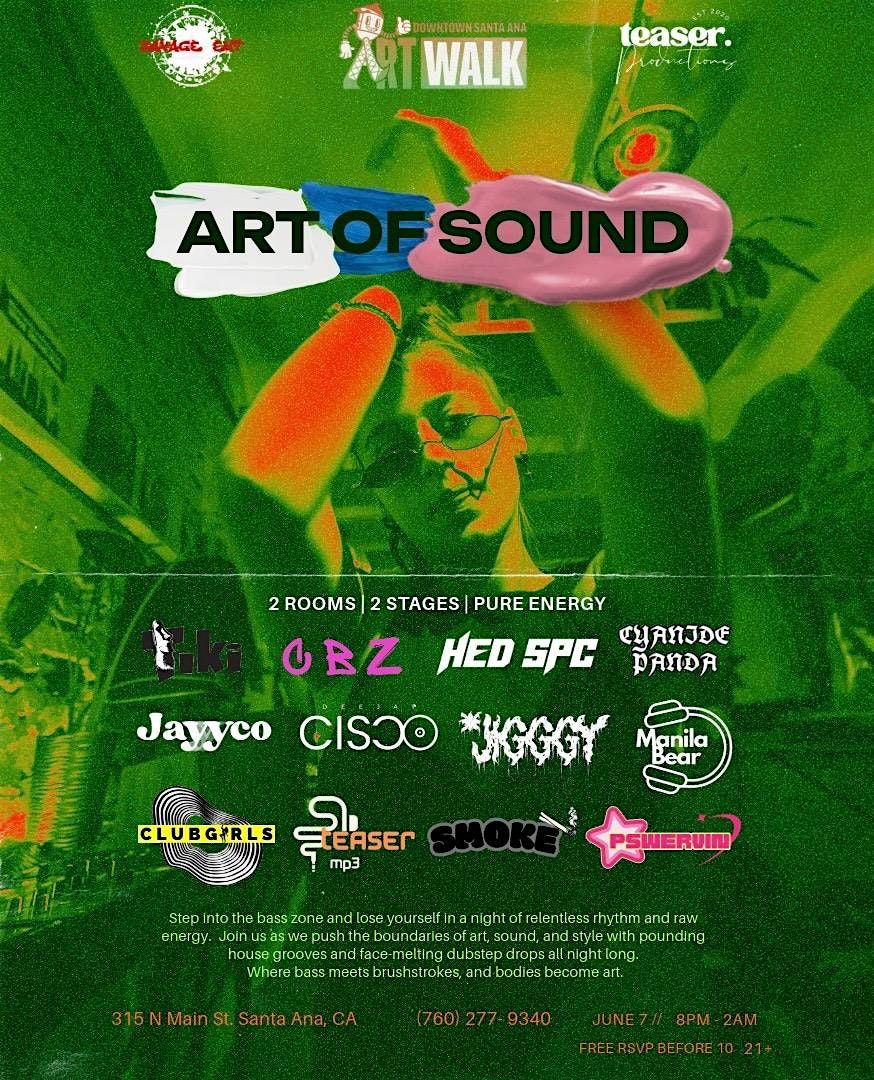 ART OF SOUND, 7 June | Event in Santa Ana | AllEvents