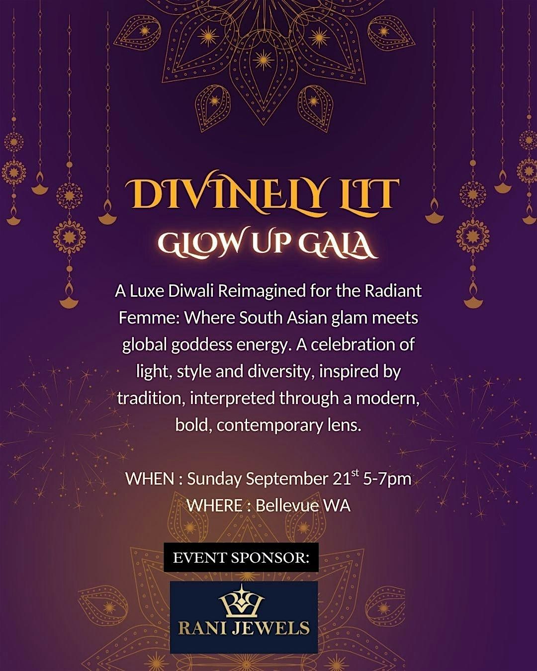 Diwali : Glow Up Gala, 21 September | Event in Bellevue | AllEvents