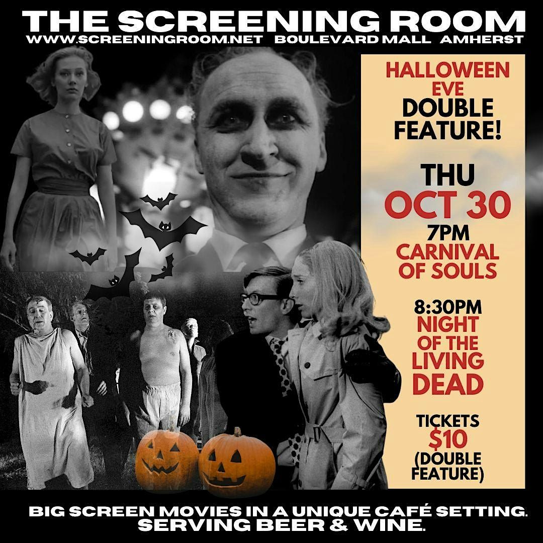 Halloween Eve Double Feature: CARNIVAL OF SOULS + NIGHT OF THE LIVING DEAD, 30 October | Event in Amherst