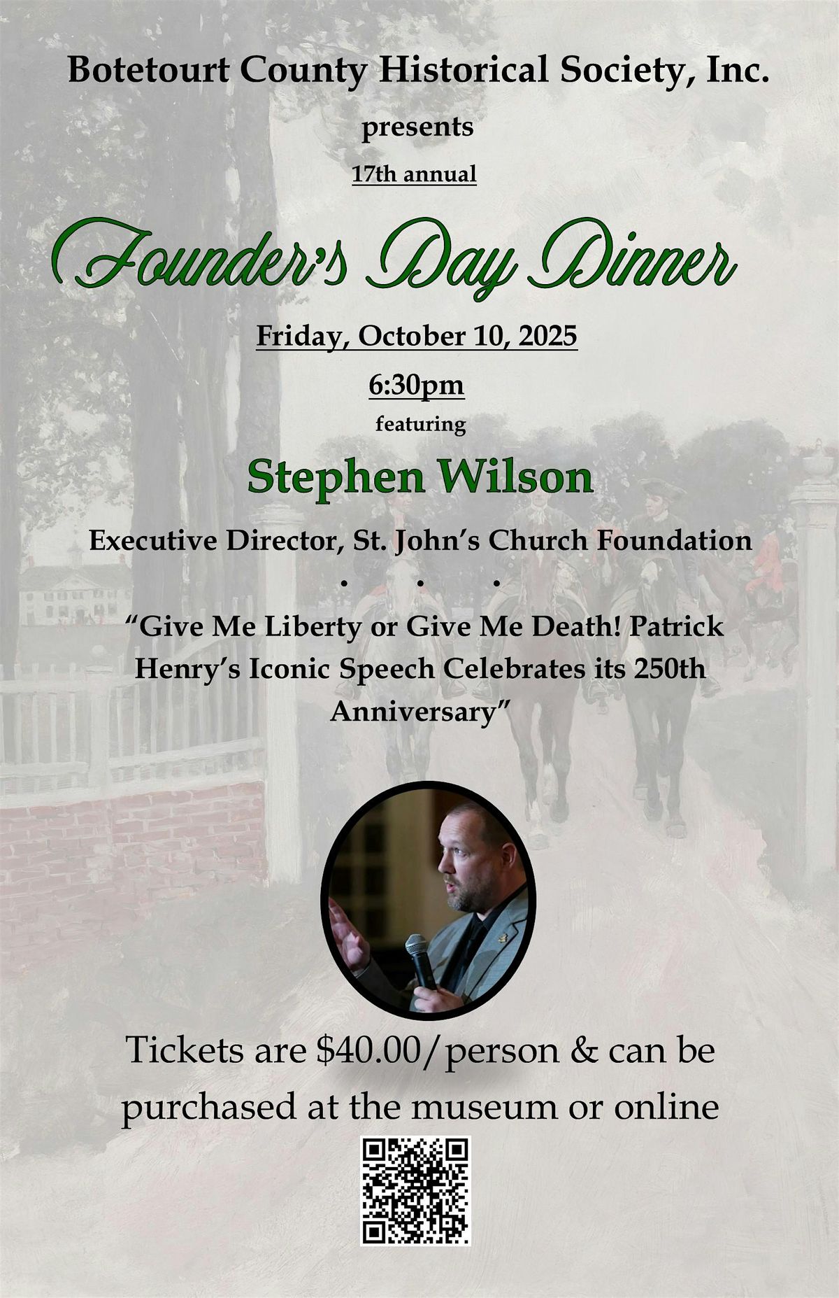 Founder's Day 2025, 10 October | Event in Fincastle | AllEvents