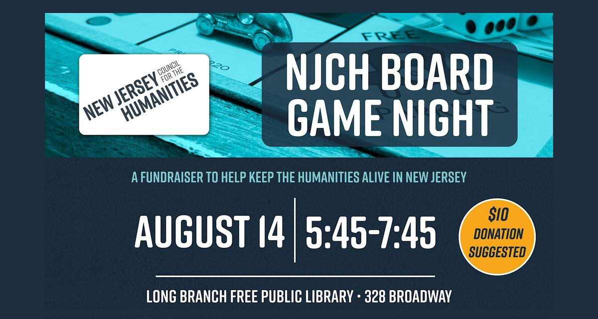 NJCH Board Game Night, 14 August | Event in Long Branch | AllEvents