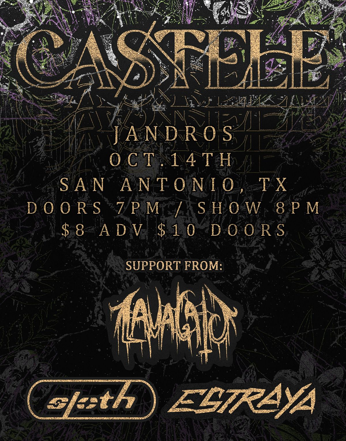 Castele Fall Tour 2025 with LavaGato, Sloth, and Estraya, 14 October | Event in San Antonio | AllEvents