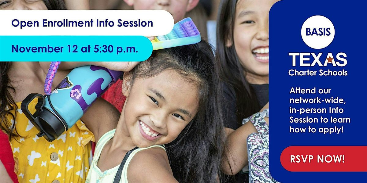 BASIS Richardson Open Enrollment Info Session, 12 November | Event in Richardson | AllEvents