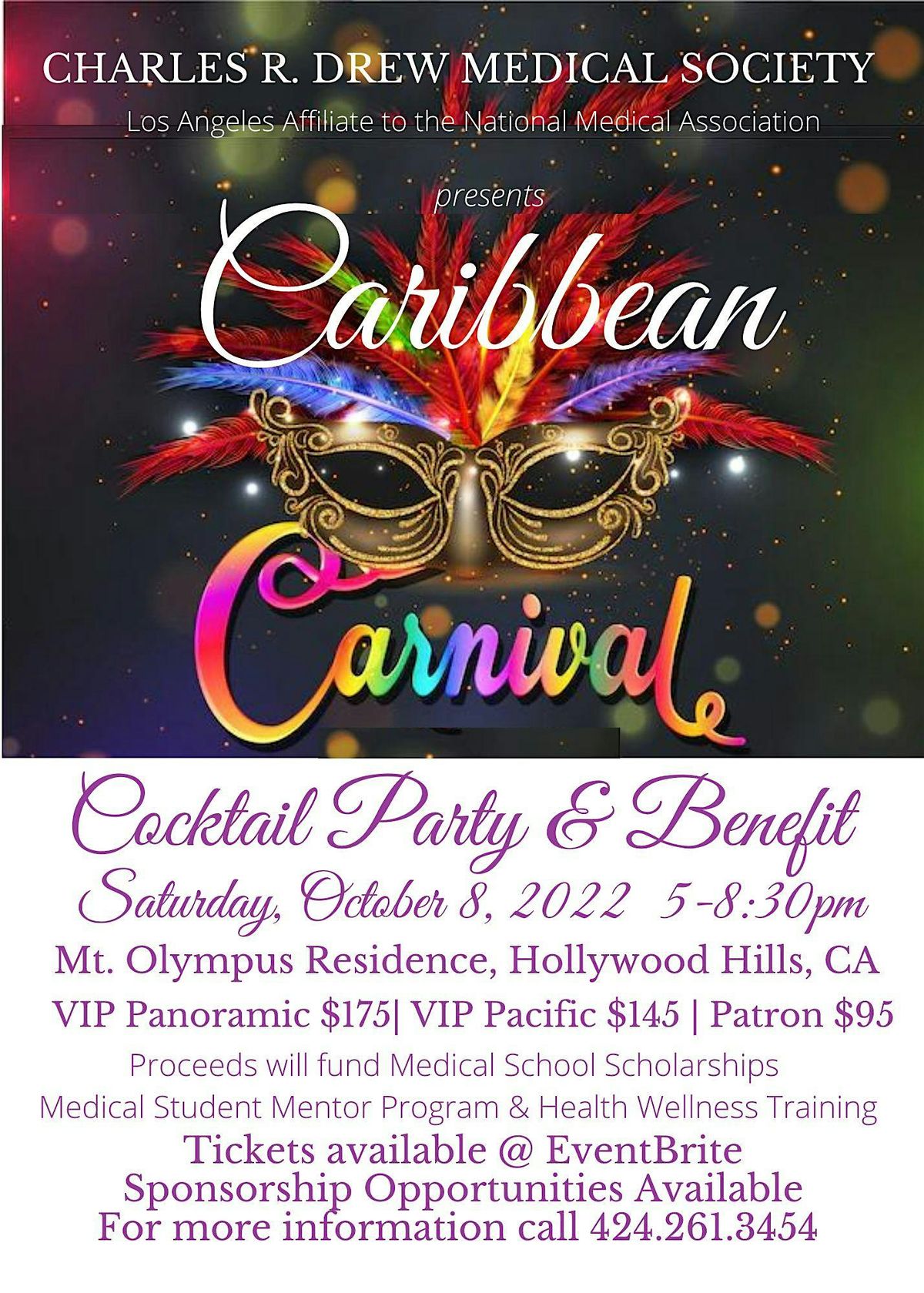 CRDMS 2025 Caribbean Carnival: Medical Student Pipeline Benefit, 11 October | Event in Los Angeles | AllEvents