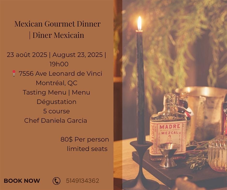 A journey to Mexico supper club, 23 August | Event in Montréal | AllEvents
