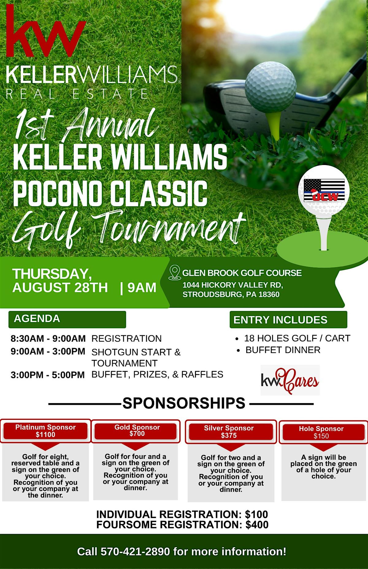 1ST ANNUAL KELLER WILLIAMS POCONO CLASSIC GOLF TOURNAMENT, 28 August | Event in Stroudsburg | AllEvents