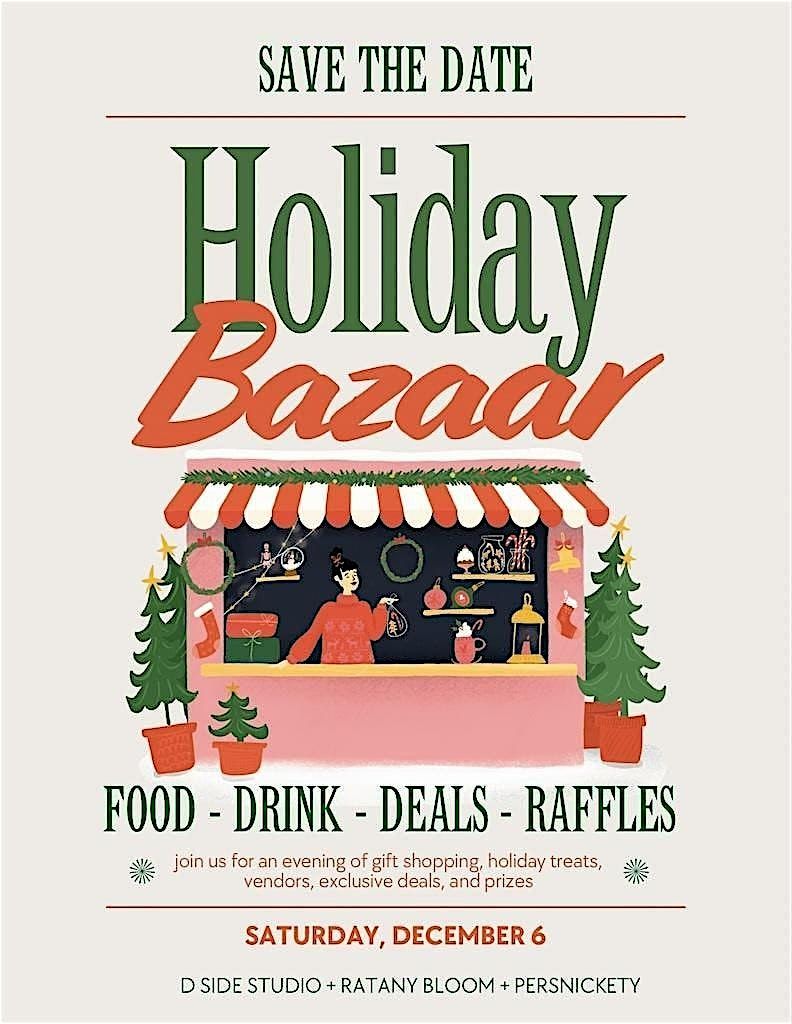 Holiday Bazaar JOIN US! D Side Studios, Ratany Bloom & Persnickety Vintage, 6 December | Event in Vancouver