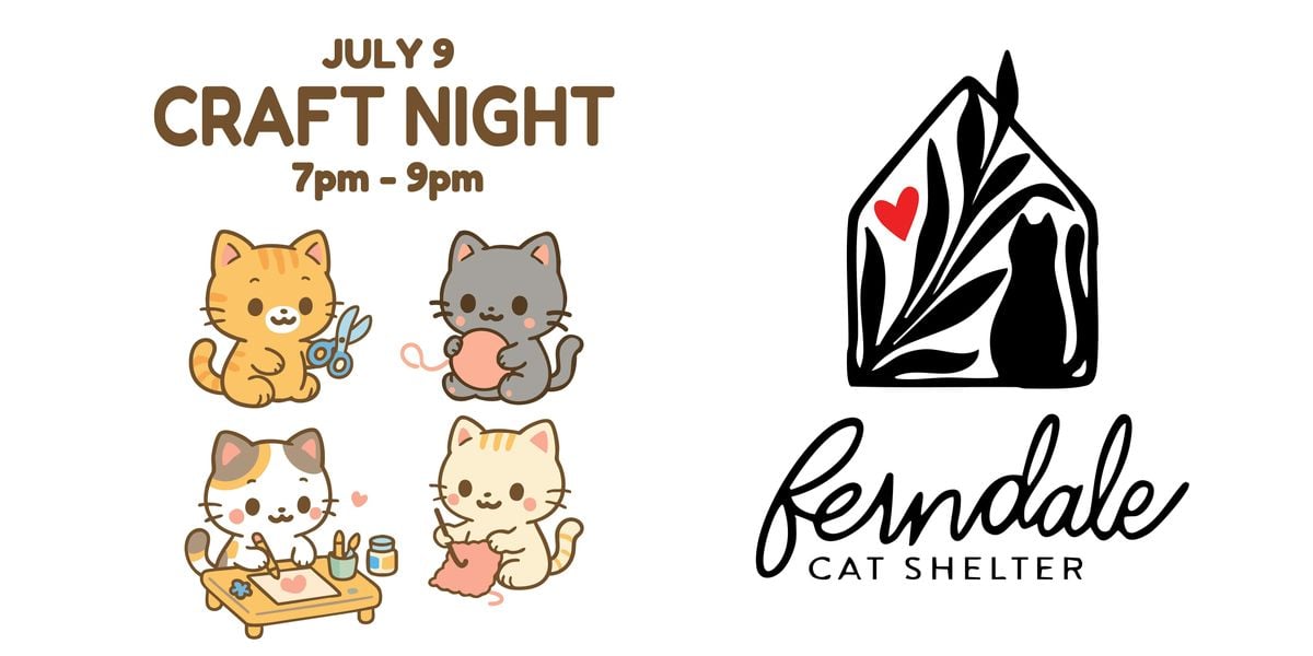 Craft with Cats!, 9 July | Event in Ferndale | AllEvents