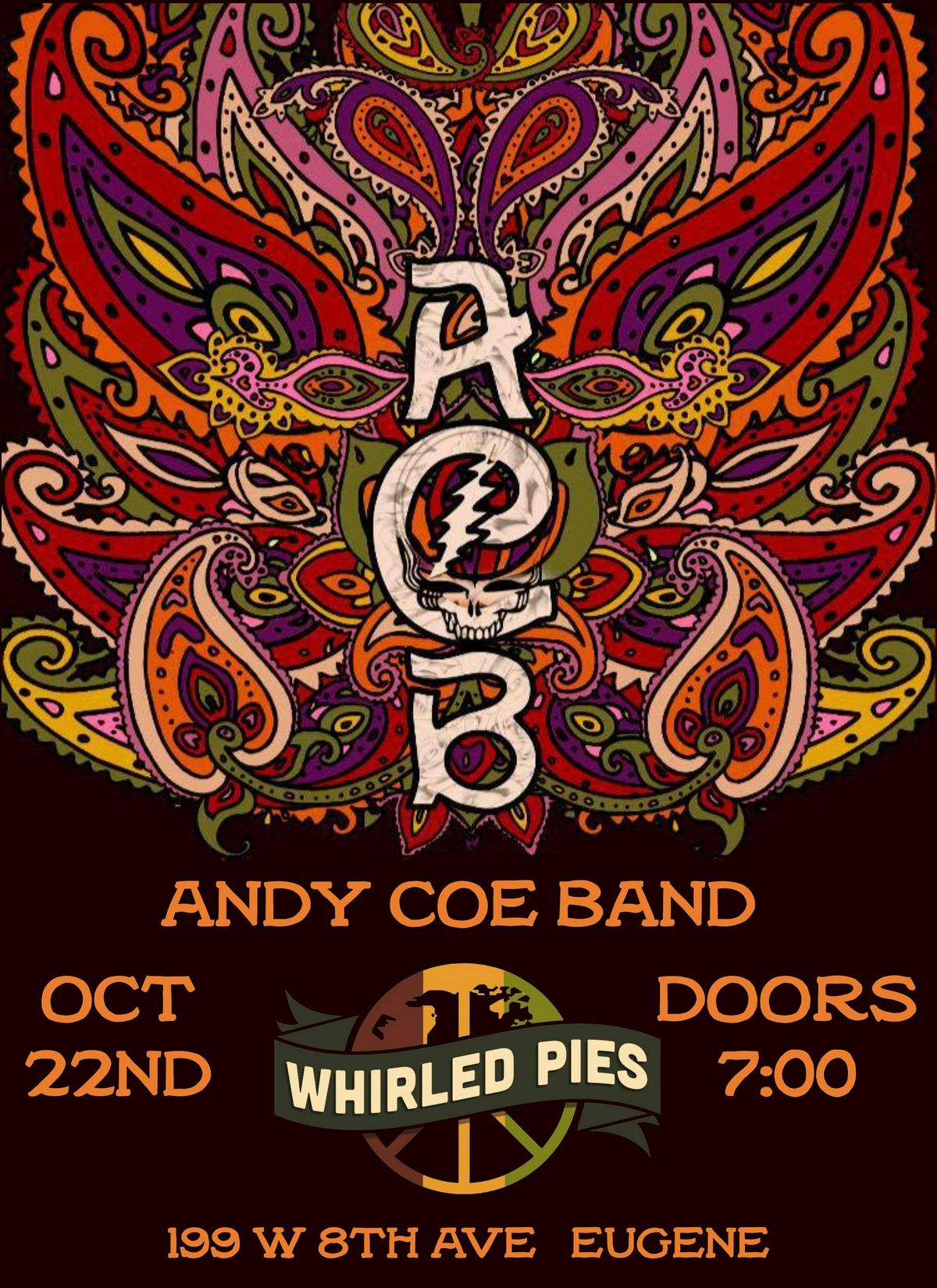 ANDY COE BAND, 22 October | Event in Eugene | AllEvents