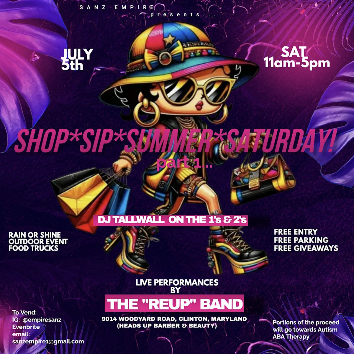 Shop*Sip*Summer*Saturday           Live Band/DJ TallWall   on the 1's & 2's, 5 July | Event in Clinton