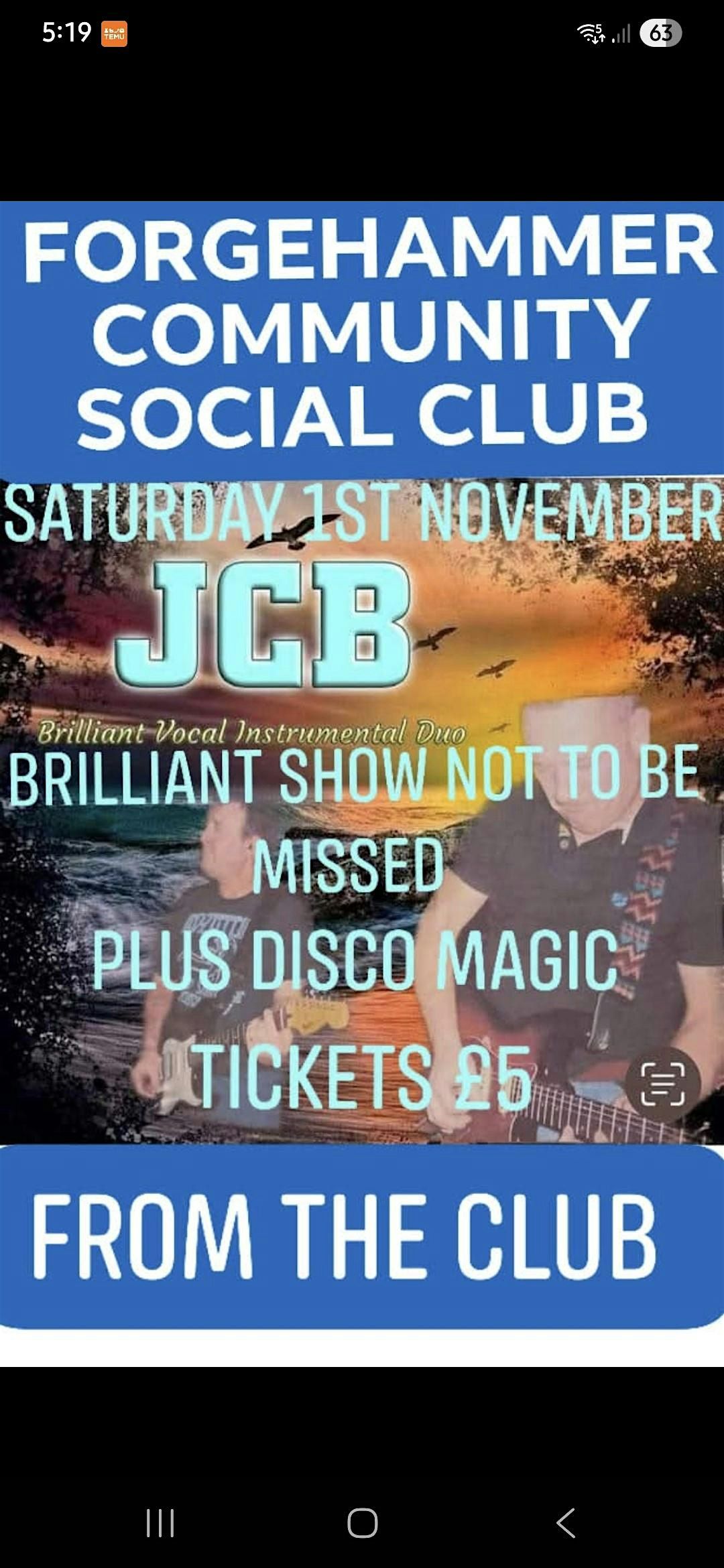 JCB with Disco Magic, 1 November | Event in Cwmbran | AllEvents